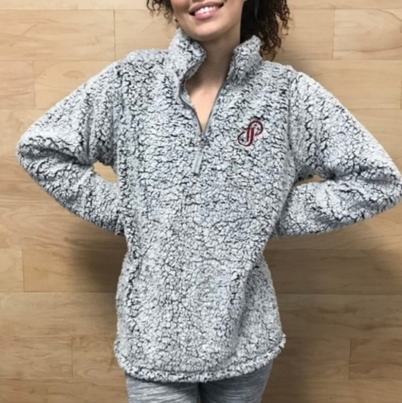 Poshmark Poshfixings Quarter Zip Up Sherpa Sweatshirt - Picture 1 of 2
